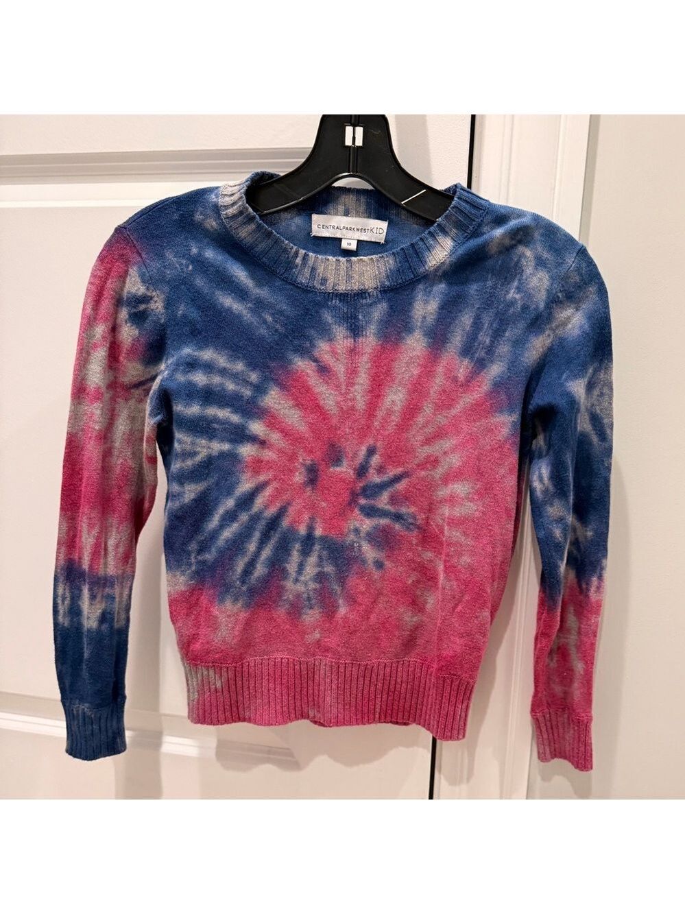 Central Park West Vibrant Tie-Dye Kids Sweater